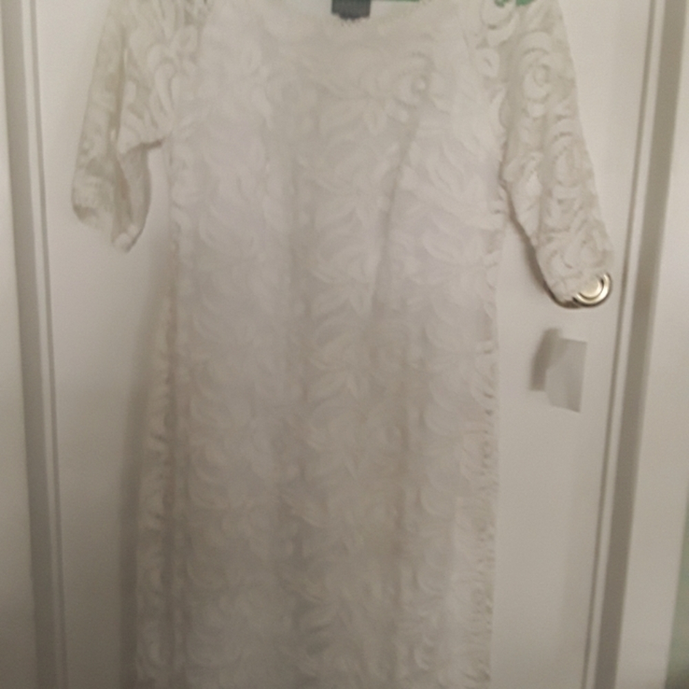 White Crochet Dress